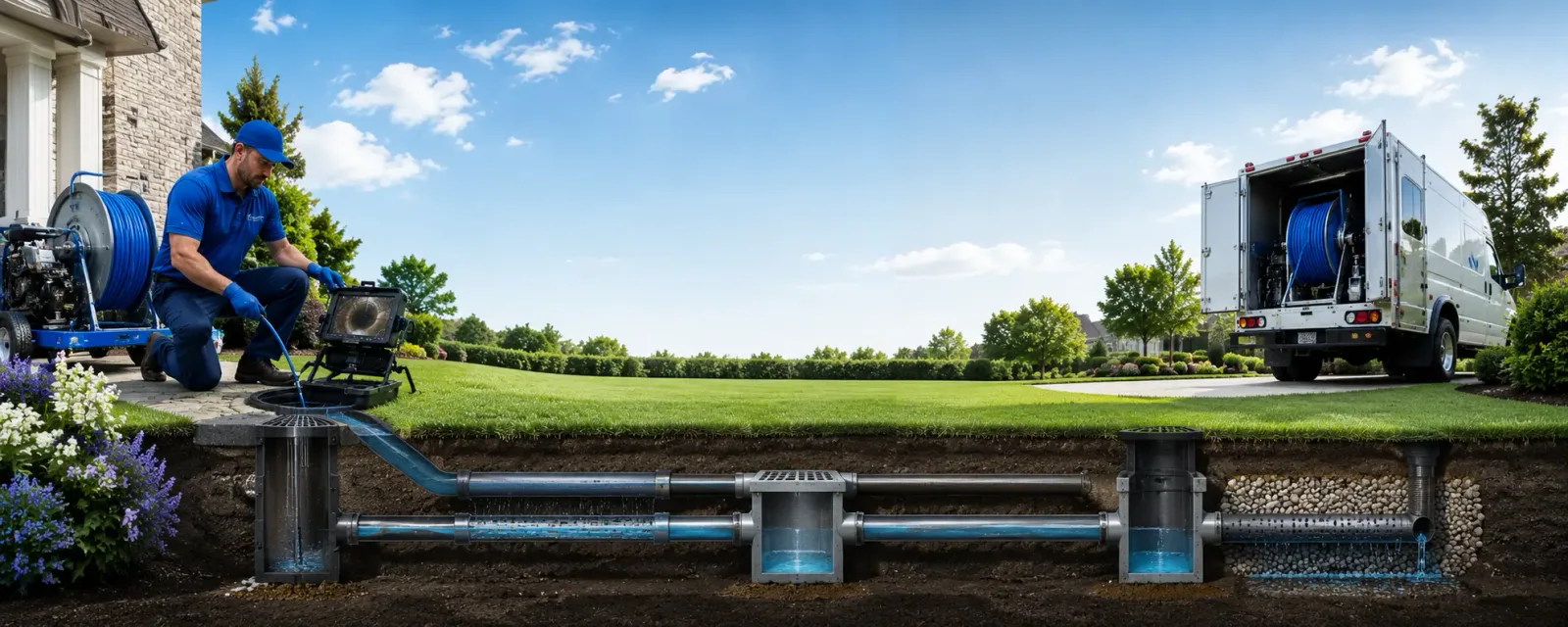 Outdoor drain cleaning information for Bradford, IA